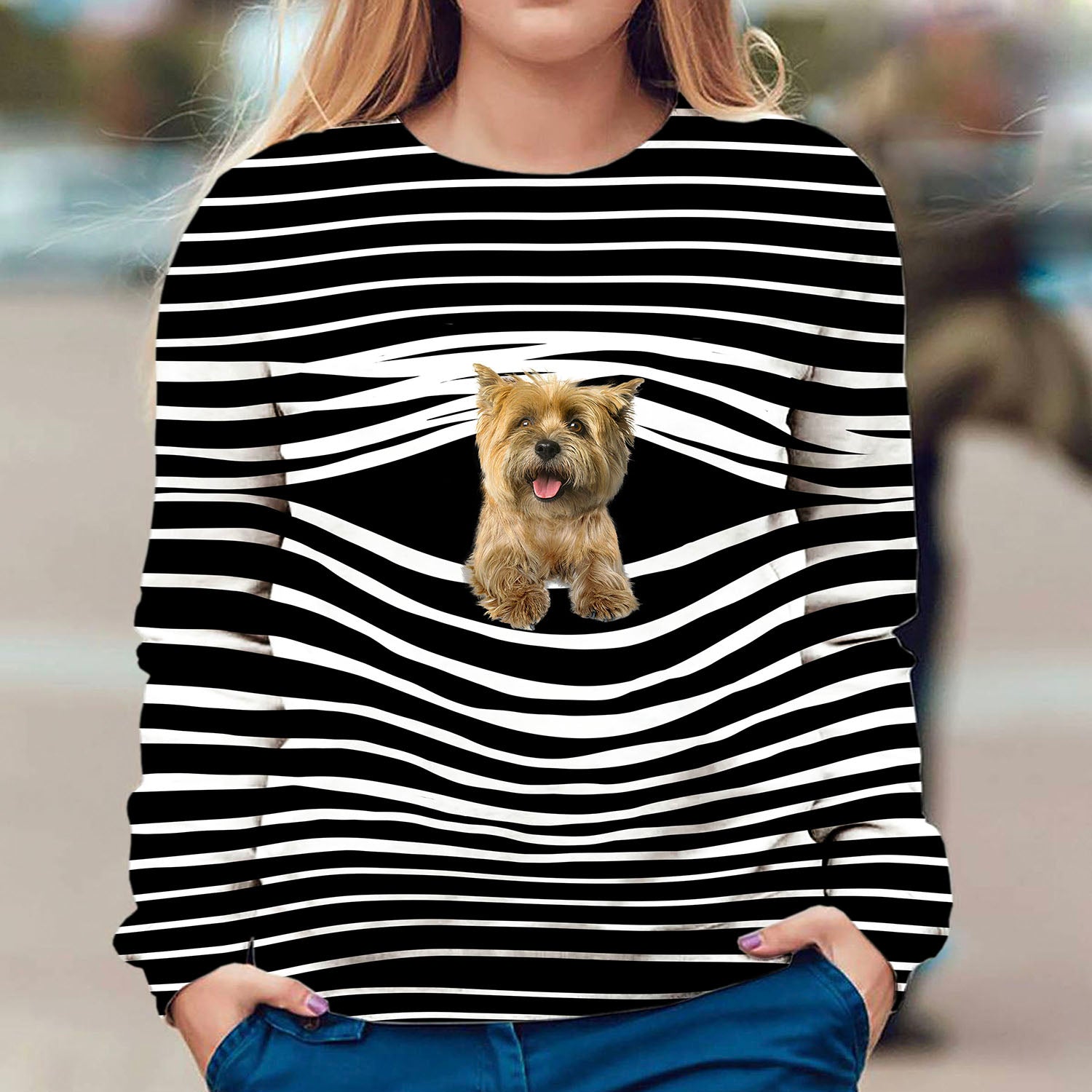 Cairn Terrier - Stripe - Premium Sweater