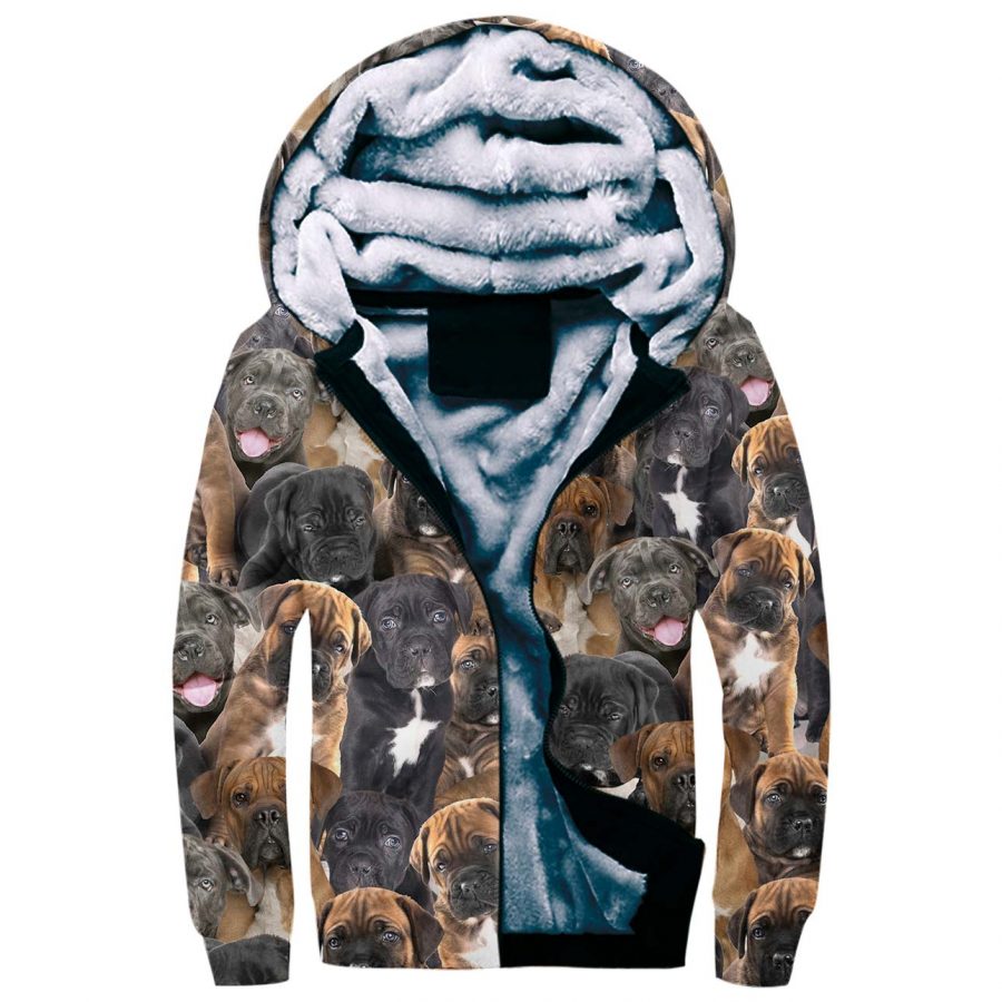 Cane Corso Full Face Fleece Hoodie