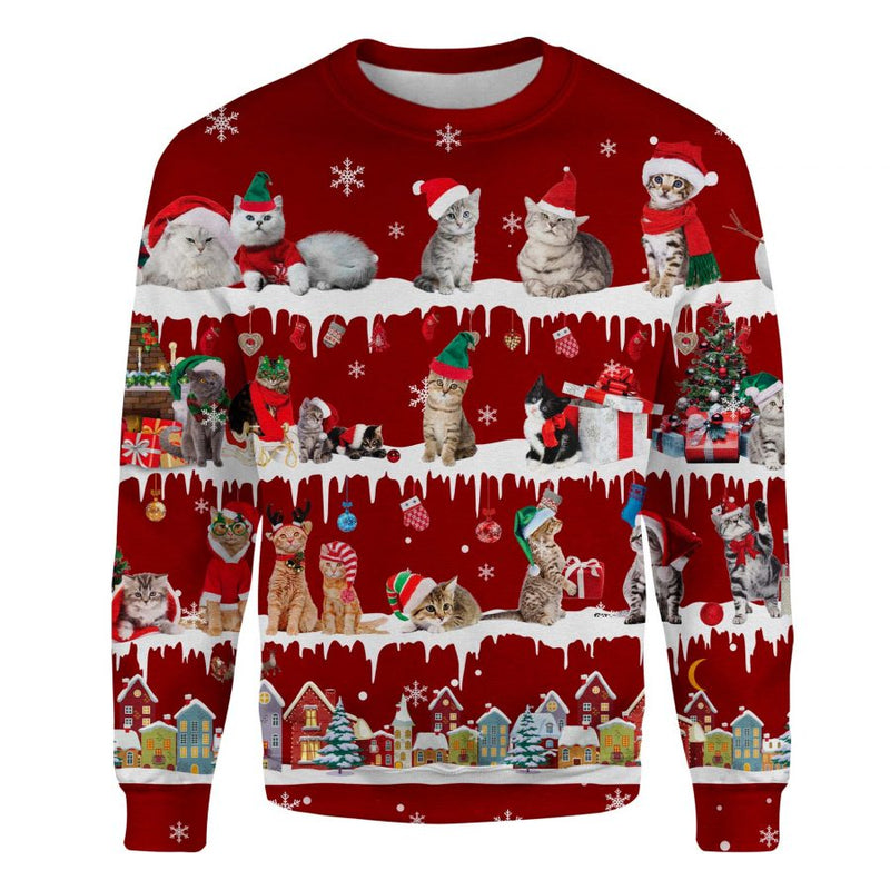 Cat - Snow Christmas - Premium Sweater