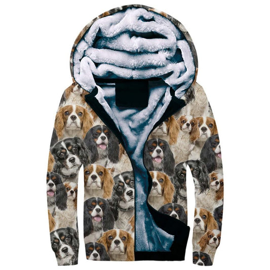 Cavalier King Charles Spaniel Full Face Fleece Hoodie