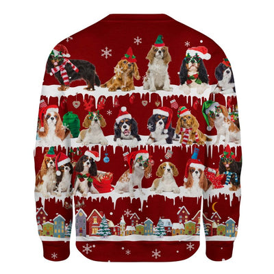 Cavalier King Charles Spaniel - Snow Christmas - Premium Sweater