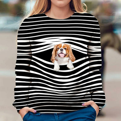 Cavalier King Charles Spaniel - Stripe - Premium Sweater