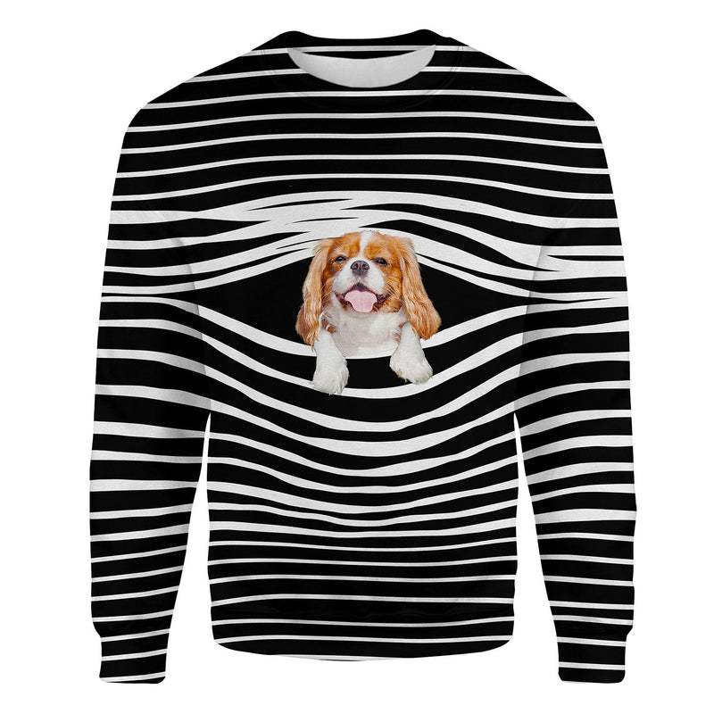 Cavalier King Charles Spaniel - Stripe - Premium Sweater