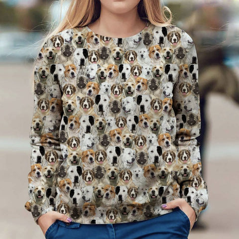 Central Asian Shepherd Dog - Full Face - Premium Sweater