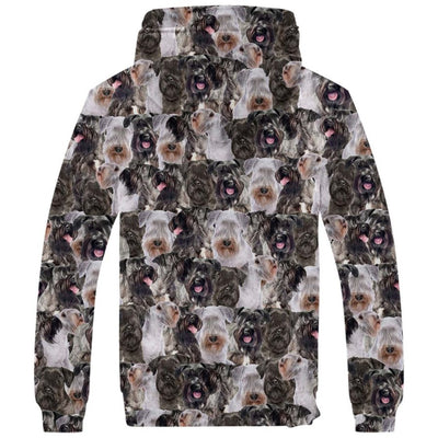 Cesky Terrier Full Face Fleece Hoodie