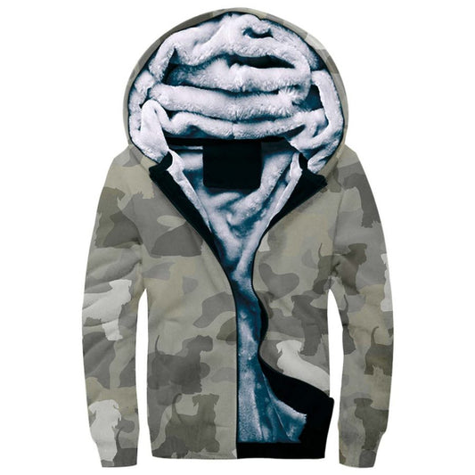 Cesky Terrier Camo Fleece Hoodie