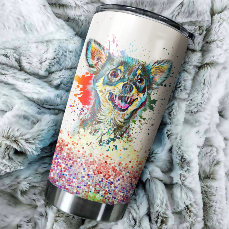 Chihuahua Art Color Tumbler Cup