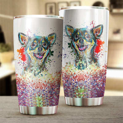 Chihuahua Art Color Tumbler Cup