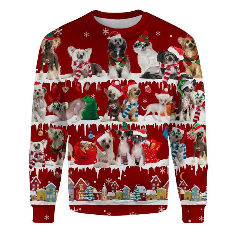 Chinese Crested Dog - Snow Christmas - Premium Sweater