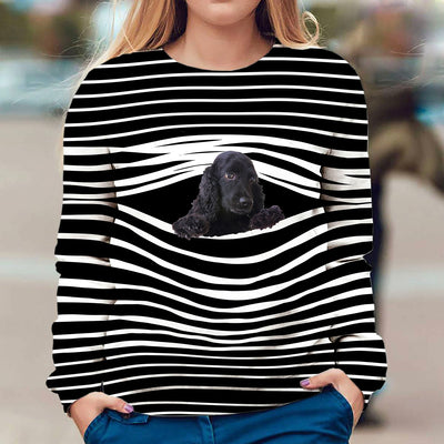 Cocker Spaniel Black - Stripe - Premium Sweater