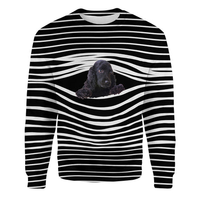 Cocker Spaniel Black - Stripe - Premium Sweater