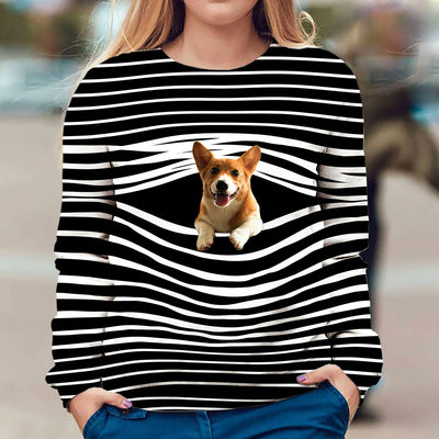 Corgi - Stripe - Premium Sweater