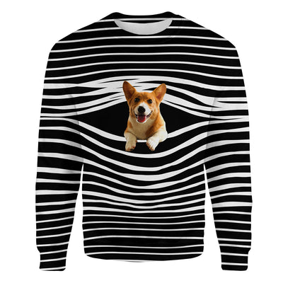 Corgi - Stripe - Premium Sweater