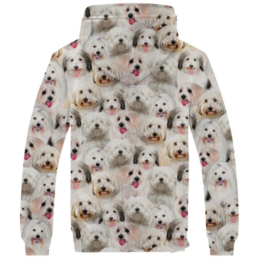 Coton de Tulear Full Face Fleece Hoodie