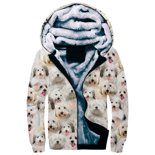 Coton de Tulear Full Face Fleece Hoodie