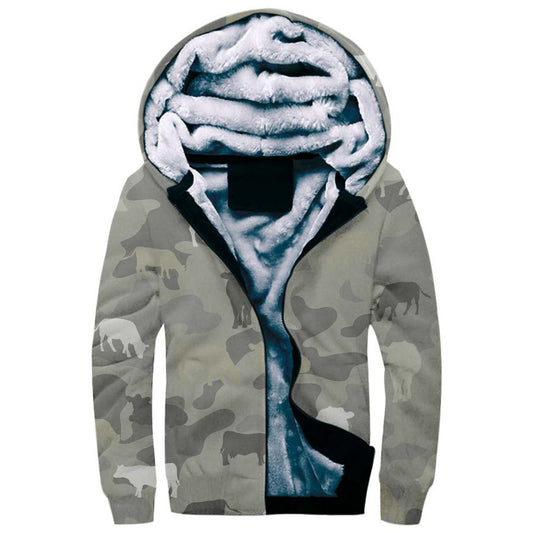 Cow Camo Fleece Hoodie