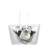 Great Pyrenees Leather Tote Bag