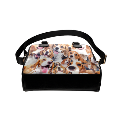 Beagle Face Shoulder Handbag