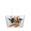 Airedale Terrier Leather Tote Bag