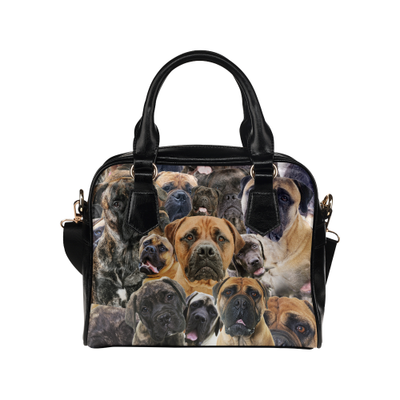 Bullmastiff Face Shoulder Handbag