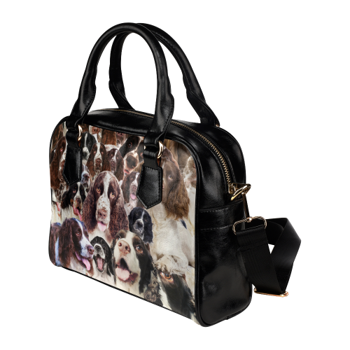 English Springer Spaniel Face Shoulder Handbag