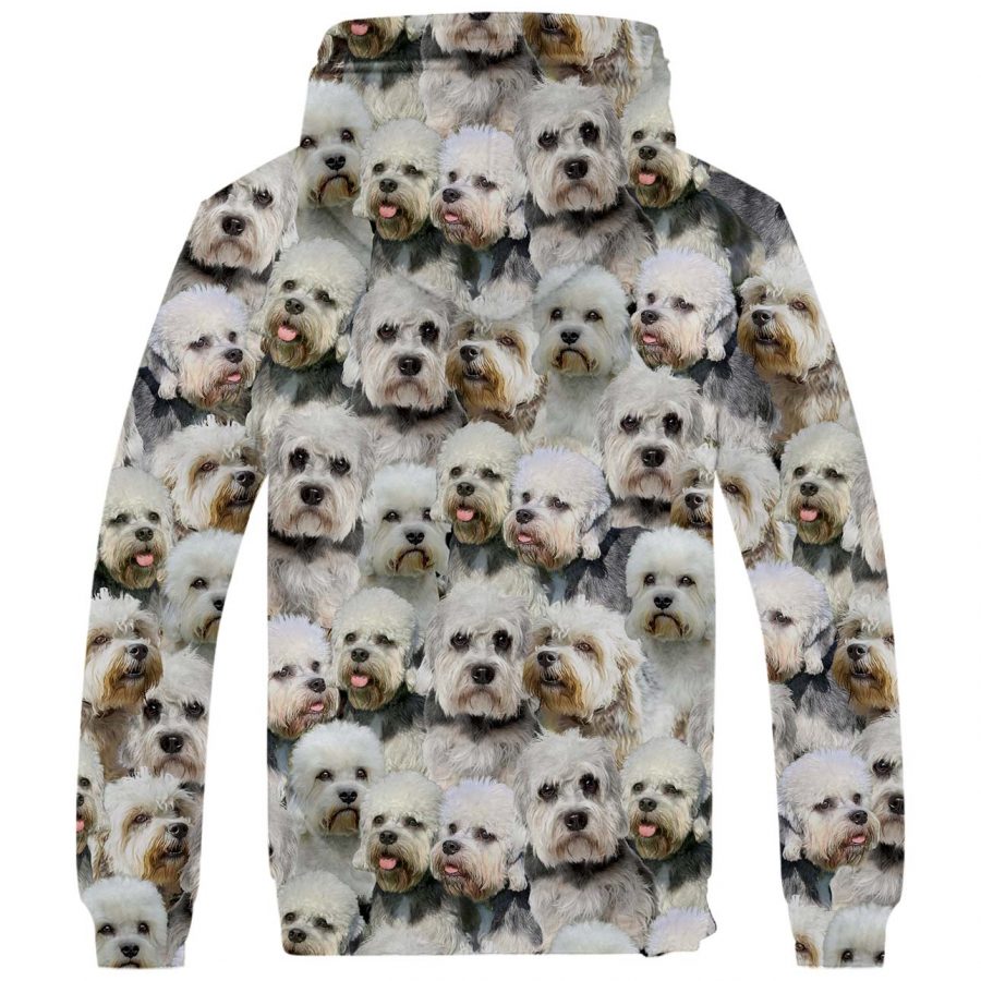 Dandie Dinmont Terrier Full Face Fleece Hoodie