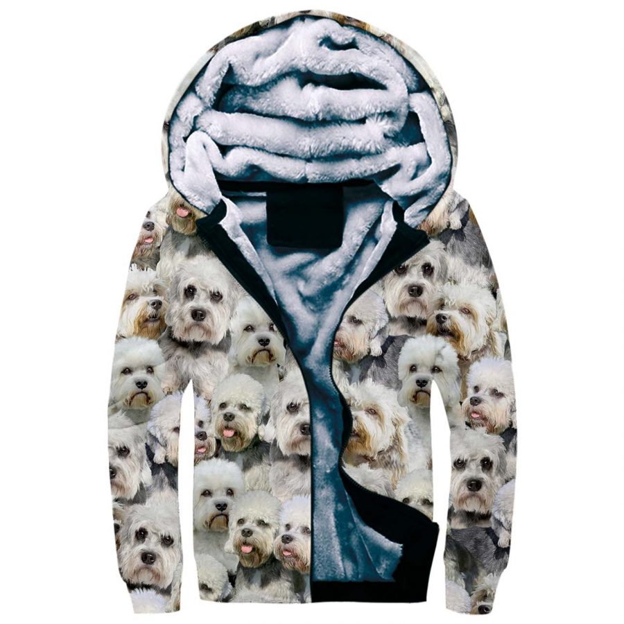 Dandie Dinmont Terrier Full Face Fleece Hoodie