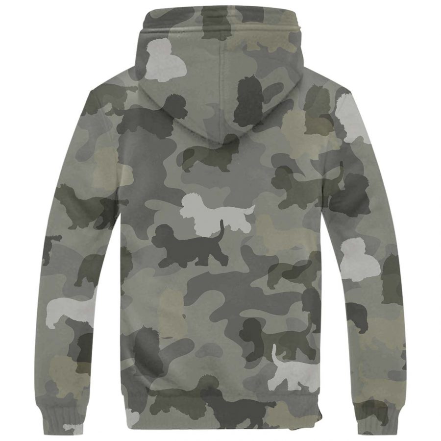 Dandie Dinmont Terrier Camo Fleece Hoodie