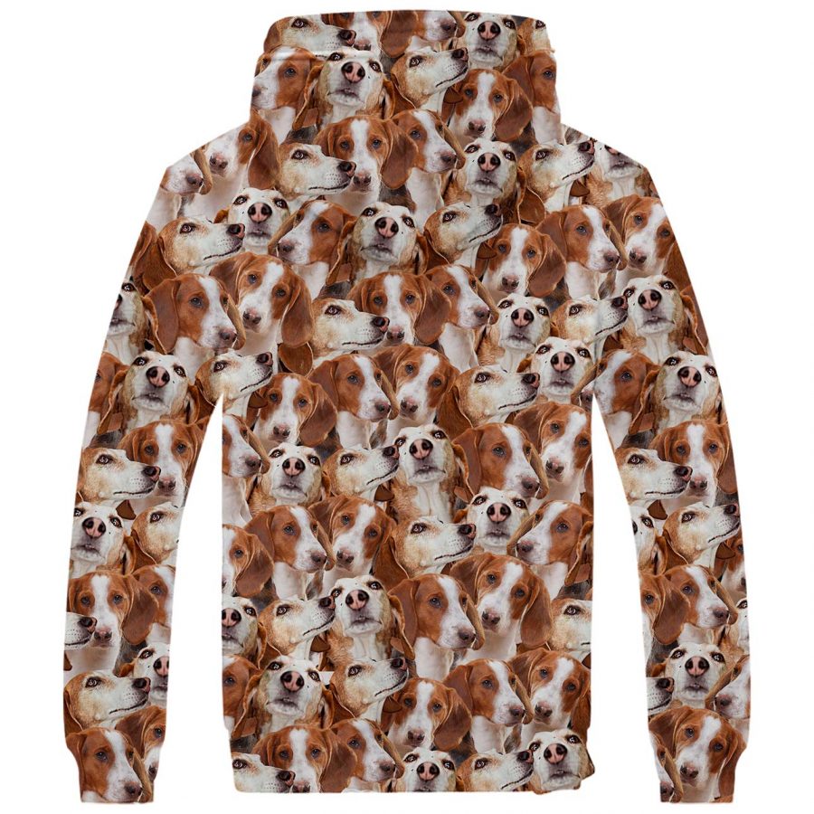 Deutsche Bracke Full Face Fleece Hoodie