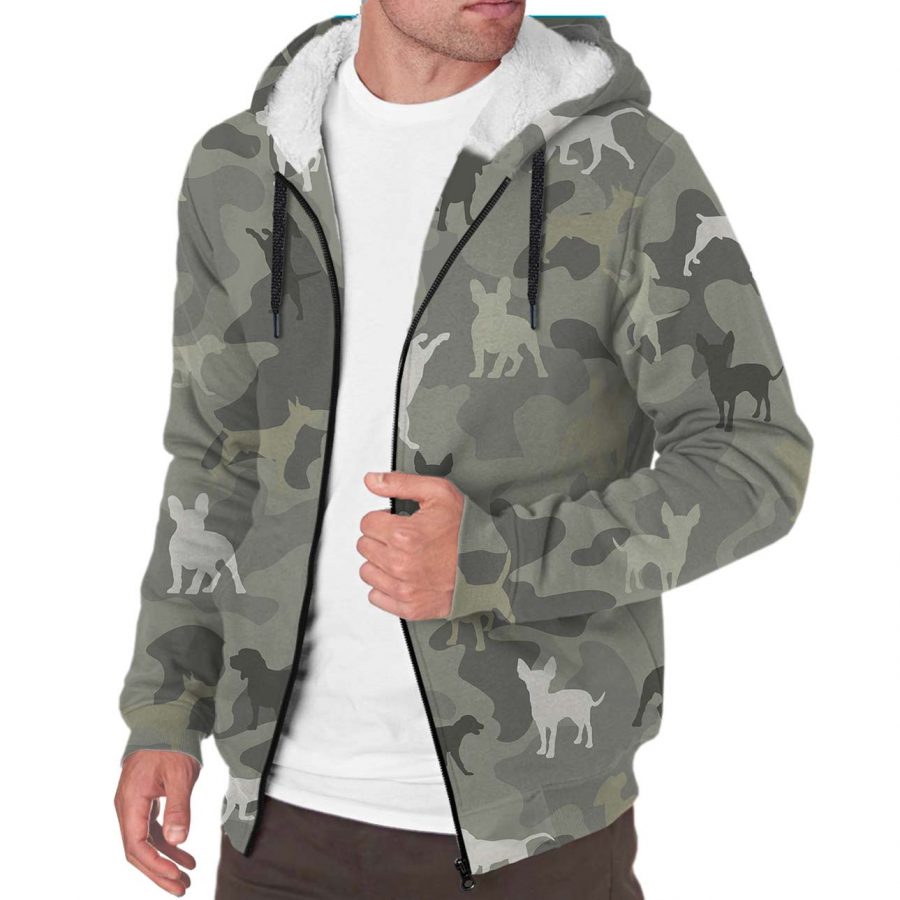 Dog Camo Fleece Hoodie