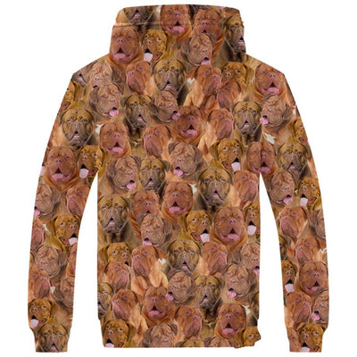 Dogue de Bordeaux Full Face Fleece Hoodie