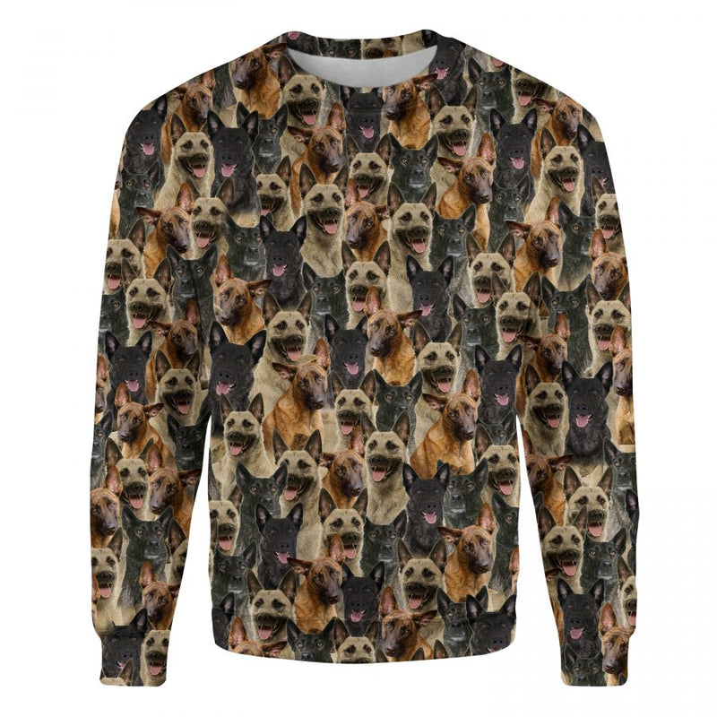 Dutch Shepherd - Full Face - Premium Sweater