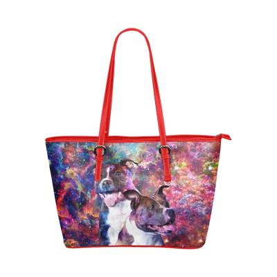 Staffordshire Bull Terrier Leather Tote Bag