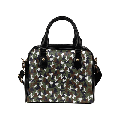 Beagle Camo Shoulder Handbag