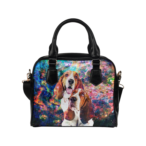 Basset Hound Yin Yang Shoulder Handbag