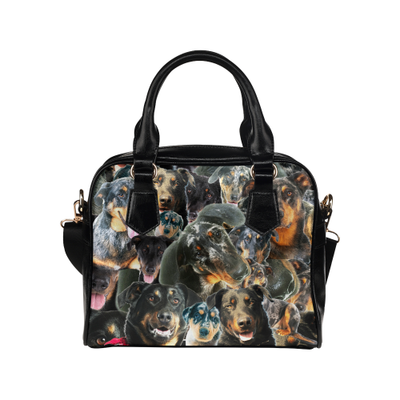 Beauceron Face Shoulder Handbag