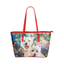 West Highland White Terrier Leather Tote Bag