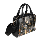 Black and Tan Coonhound Face Shoulder Handbag