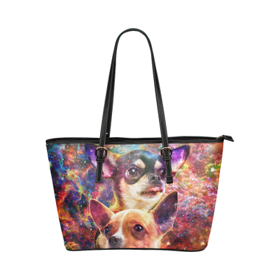 Chihuahua Leather Tote Bag
