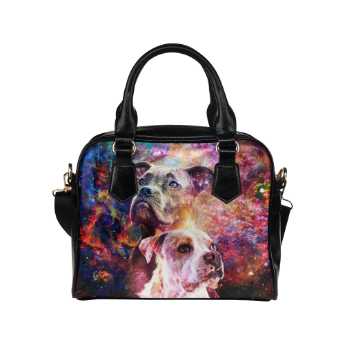 American Pit Bull Terrier Yin Yang Shoulder Handbag