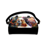 American Cocker Spaniel Yin Yang Shoulder Handbag