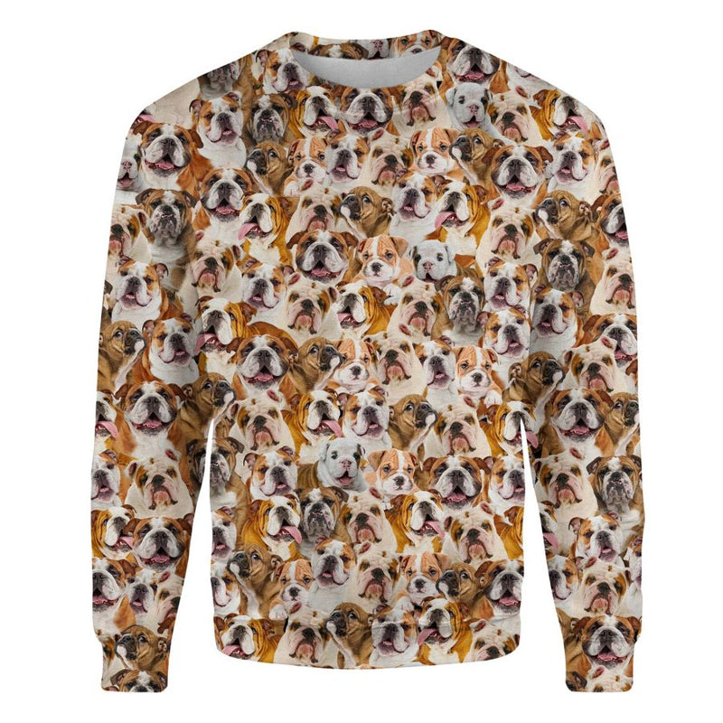 English Bulldog - Full Face - Premium Sweater