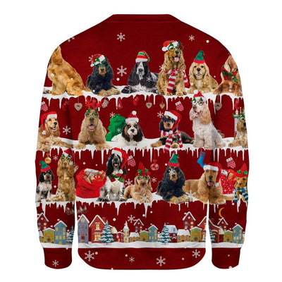 English Cocker Spaniel - Snow Christmas - Premium Sweater