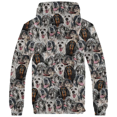 English Setter Full Face Fleece Hoodie