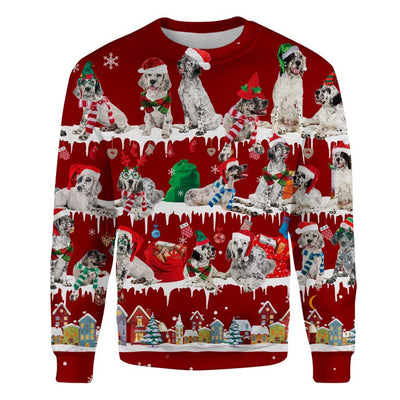 English Setter - Snow Christmas - Premium Sweater