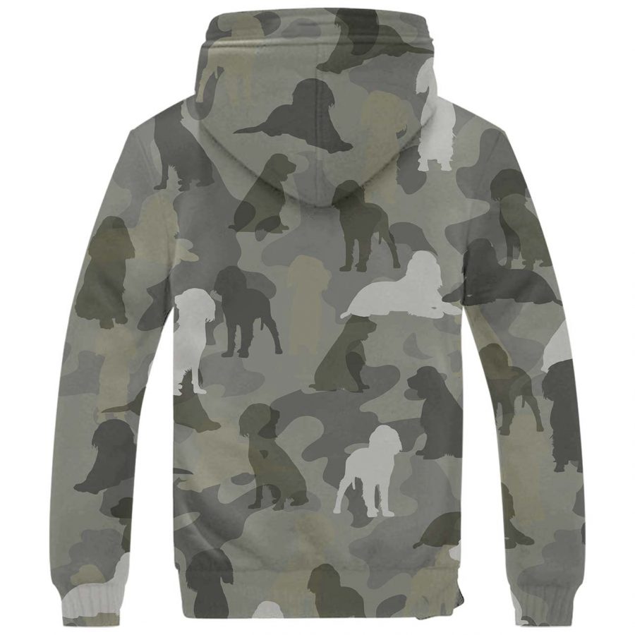 English Springer Spaniel Camo Fleece Hoodie