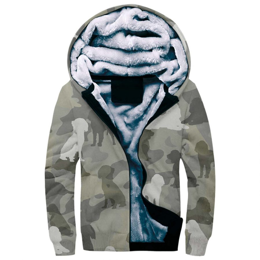 English Springer Spaniel Camo Fleece Hoodie