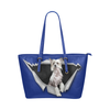 Chinese Crested Leather Tote Bag