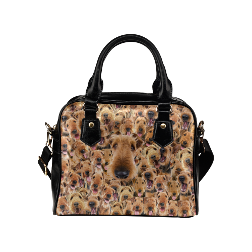 Airedale Terrier Face Shoulder Handbag