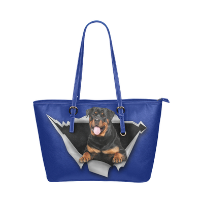 Rottweiler Leather Tote Bag